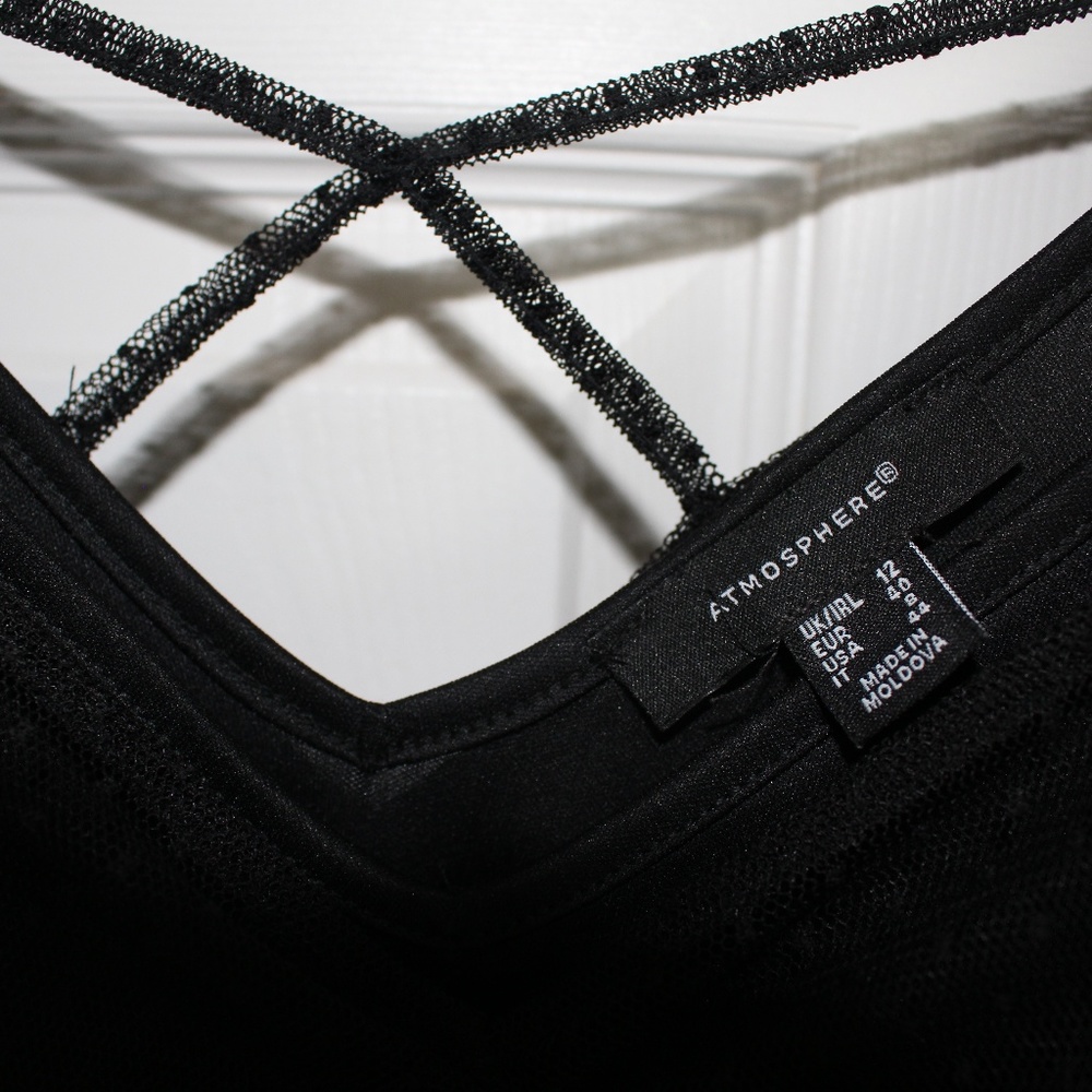 Black spaghetti strap sheer dress - Picture 3 of 3